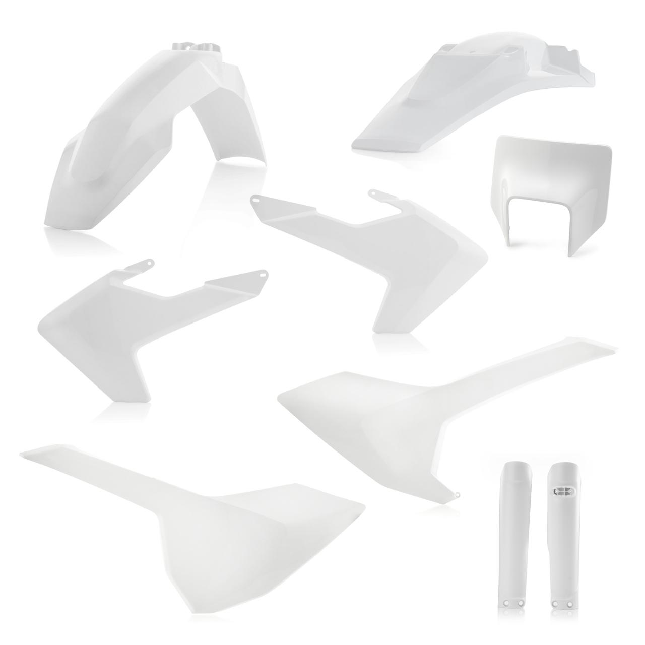 0023596.030 - Acerbis Full Enduro Plastics Kit - Husqvarna FE 250/350/450/501 & TE250 2017-19 - White