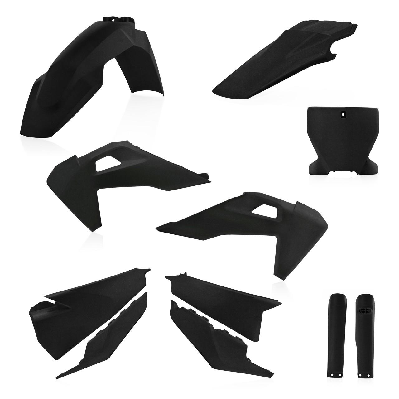 0023481.092 - Acerbis Full Plastics Kit - Husqvarna FC250/350 & TC125/250 2019-2022 - Metallic Black