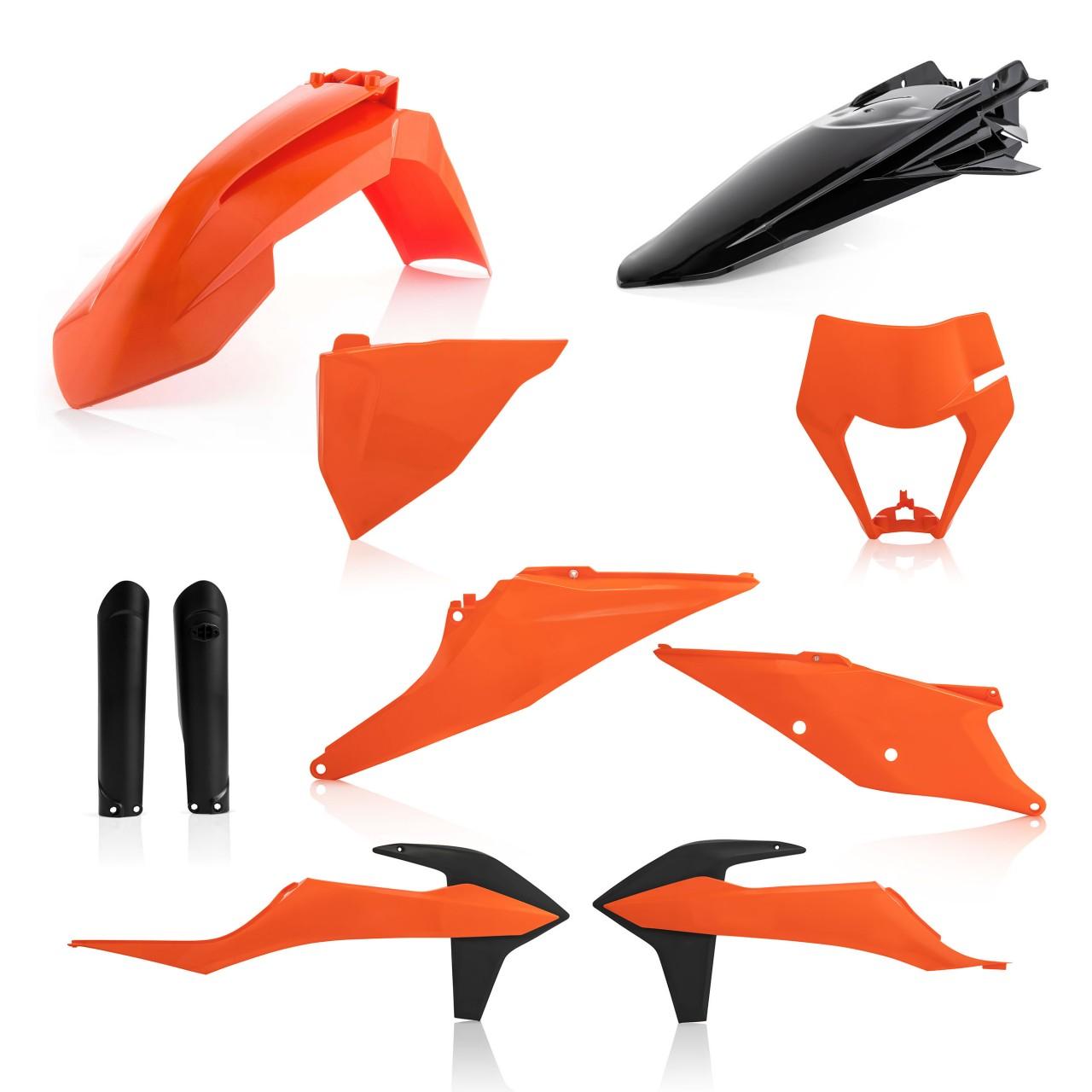 Acerbis Oem 0024054.553 - Full Plastics Kit - Ktm Exc 150/250/300 Tpi & Exc-F 250/350/450/500 & Xc-W Tpi 2020-23 - (Orange/Black)