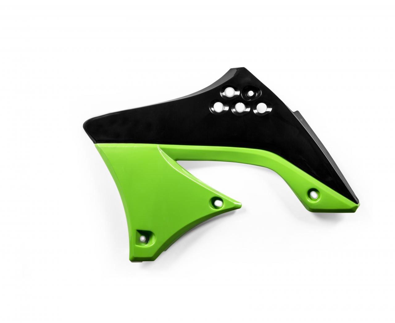 0013135.553.010 - Acerbis Radiator Scoops - Kawasaki KXF450 2009-11 - Black/ Green image 2