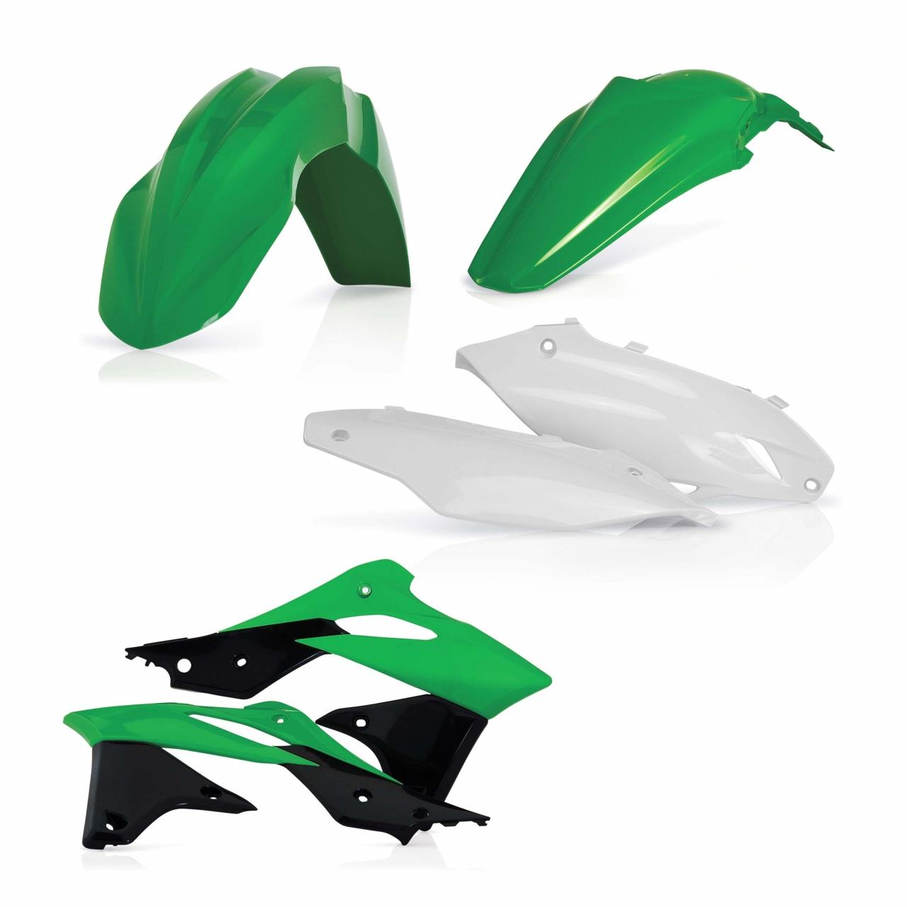 0016878.553.016 - Acerbis Standard Plastics Kit - Kawasaki KXF250 2013-16 - OEM '16 (Green/White/Black)