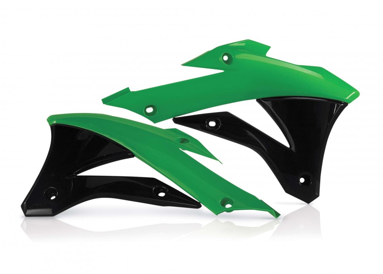 Acerbis Green/Black 0017242.377 - Radiator Scoops - Kawasaki Kx 85/100 2014-21