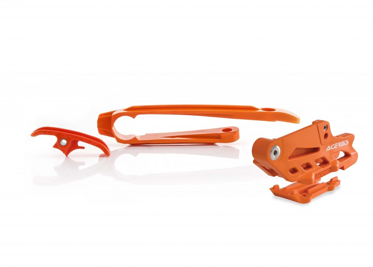 Acerbis Orange Chain Guide & Slider Kit - Ktm Exc-F 250/350/450/500 2017-23, Xc-W Tpi 2019-23