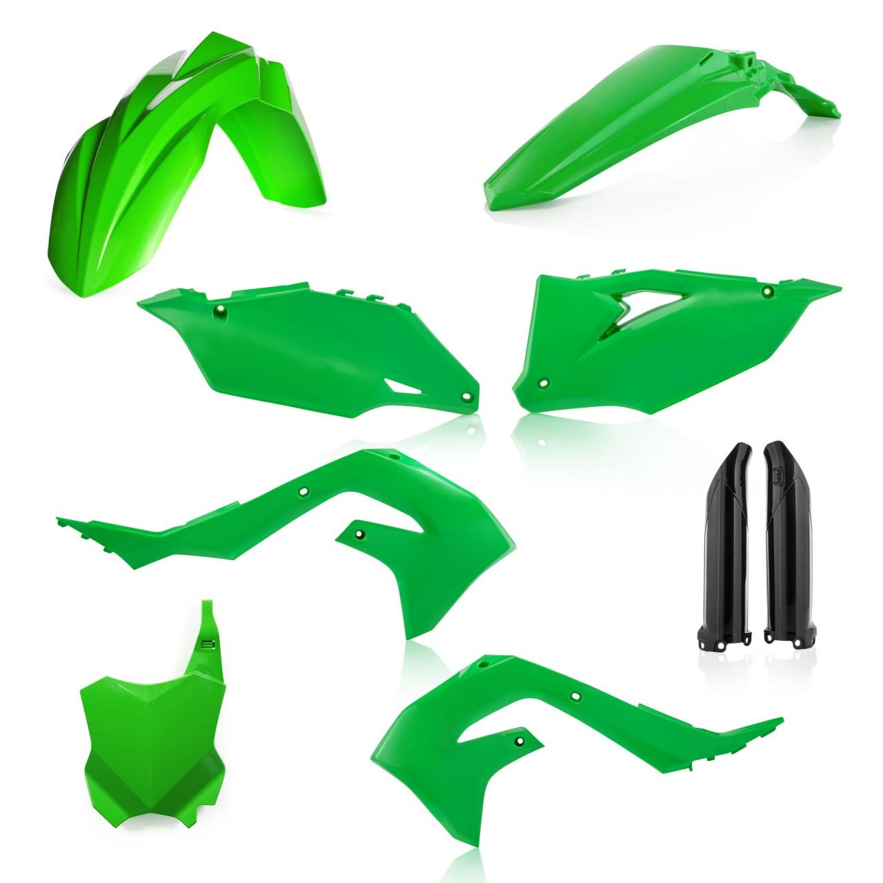 0023649.553.020 - Acerbis Full Plastics Kit - Kawasaki KXF250 2021-2024, KXF450 2019-2023 - OEM '20 (Green/Black)
