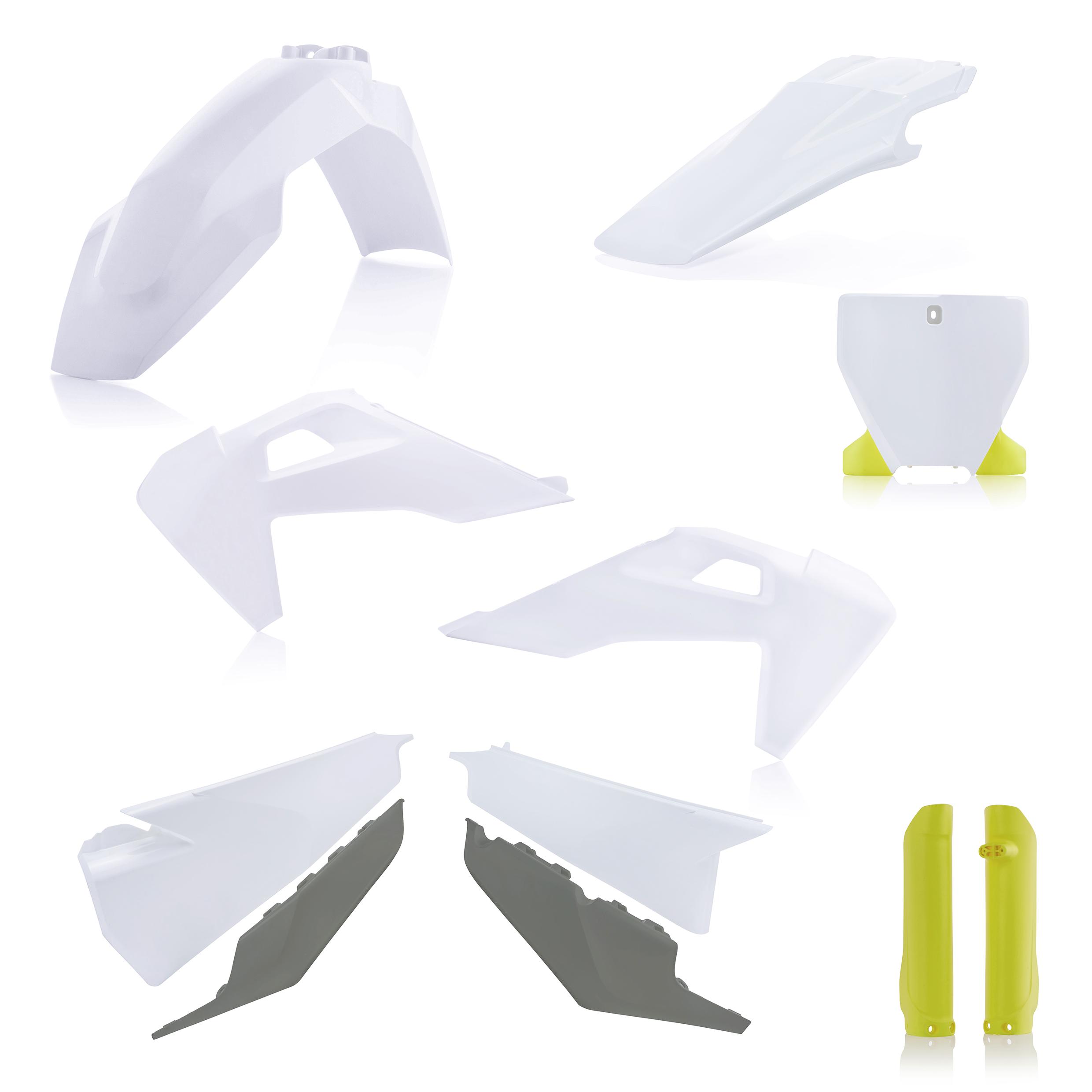 0023481.553.020 - Acerbis Full Plastics Kit - Husqvarna FC250/350 & TC125/250 2019-22 - OEM '20 (White/Yellow/Grey)