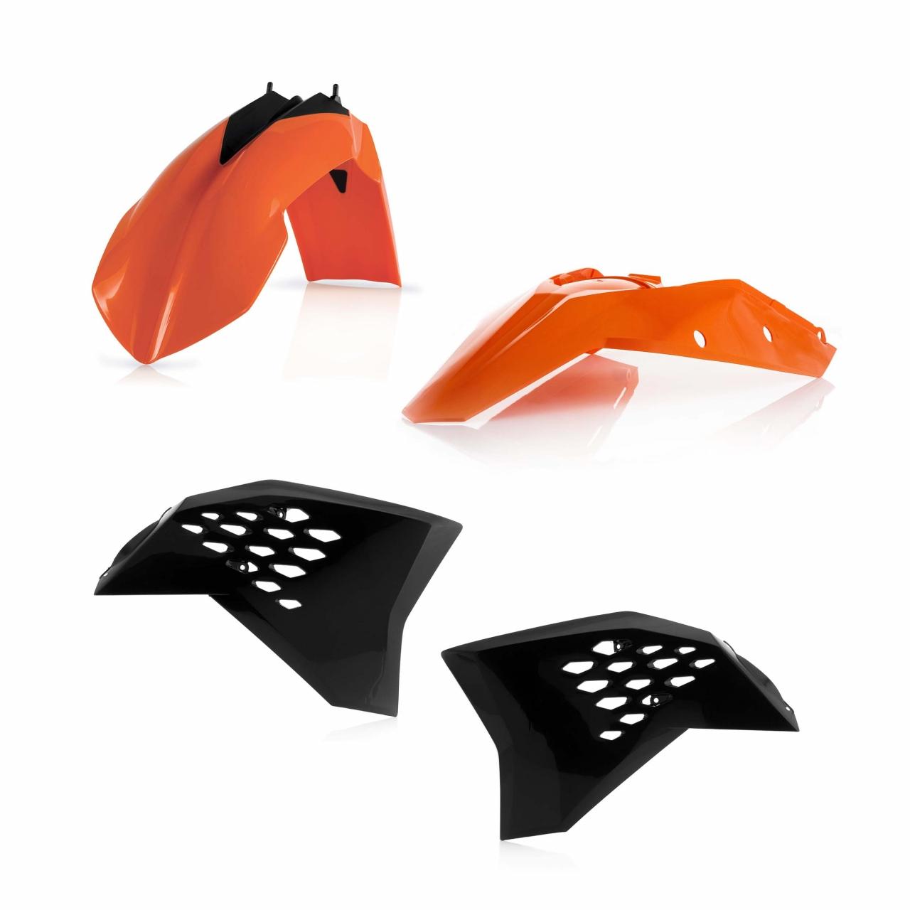0010294.553 - Acerbis Standard Plastics Kit - KTM SX 125/250 & SXF 250/450 2007-10, SX150 2009-10 - OEM (Orange/Black)