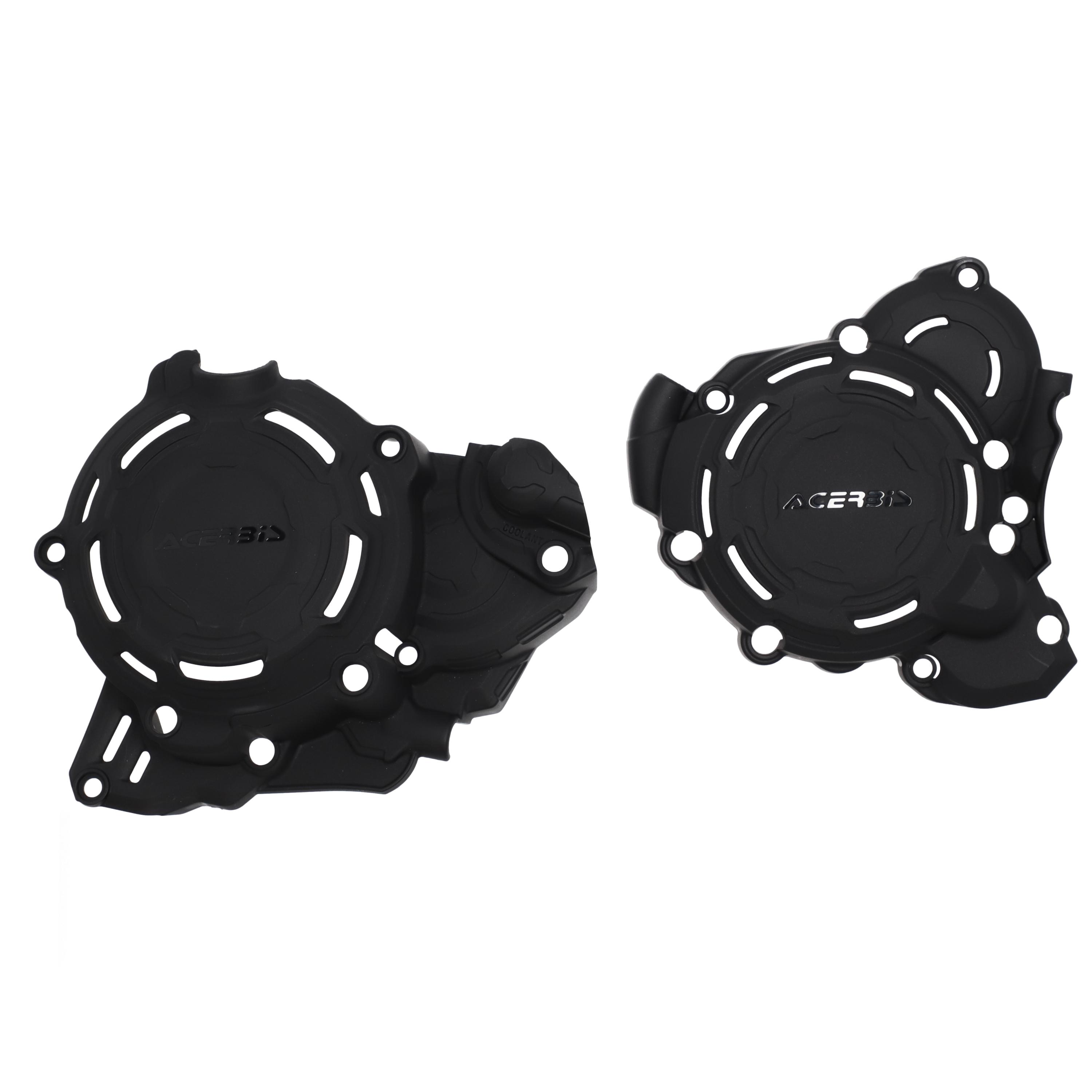 Acerbis Black X-Power Engine Cover Kit - Husqvarna Tc250 & Tx300 & Ktm Sx 250/300 2023-2025
