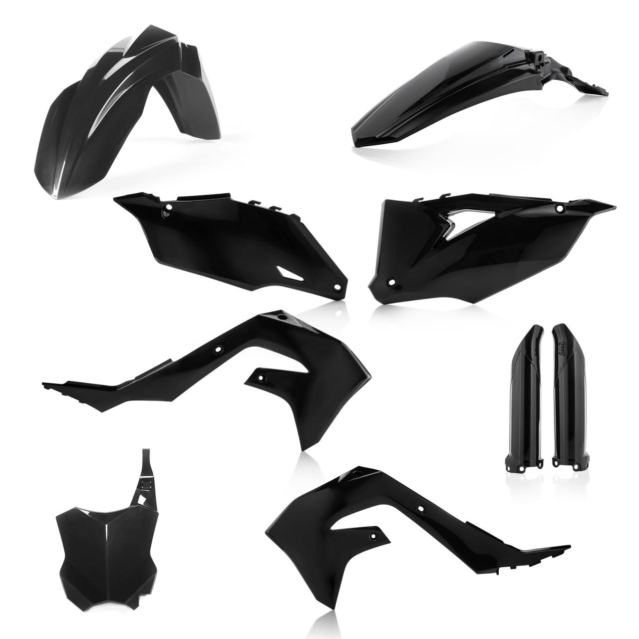 0023649.090 - Acerbis Full Plastics Kit - Kawasaki KXF250 2021-2024, KXF450 2019-2023 - Black
