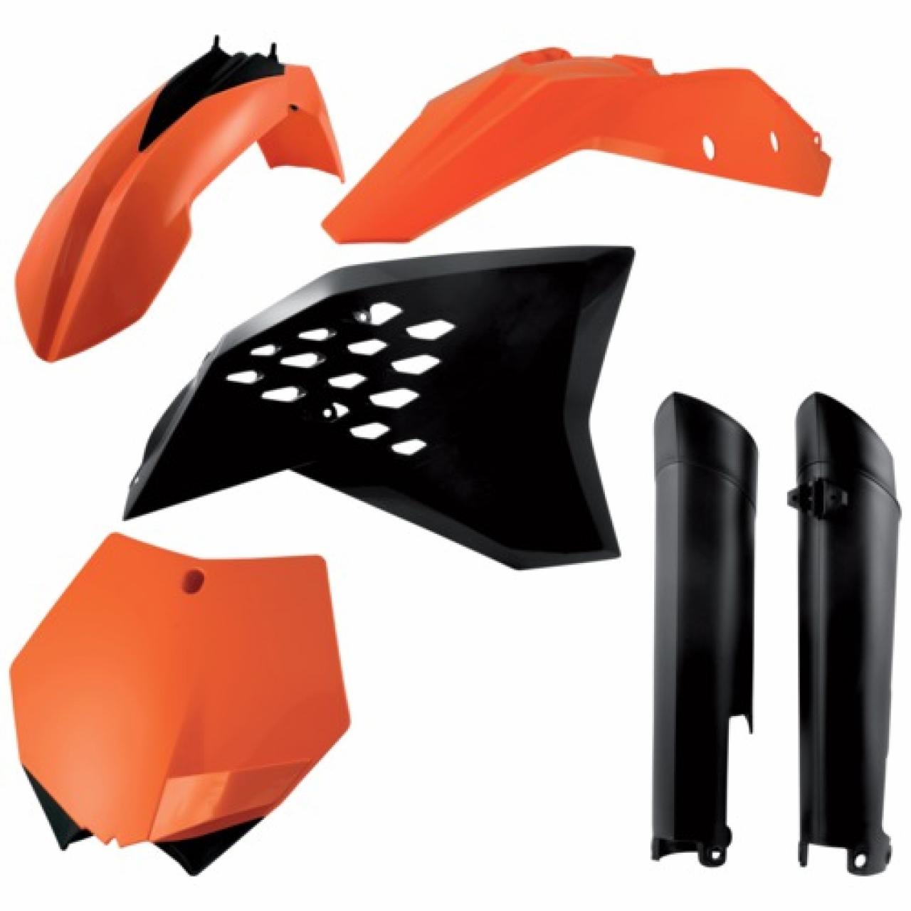 0013977.553 - Acerbis Full Plastics Kit - KTM SXF 2007-10 - OEM (Orange/Black)