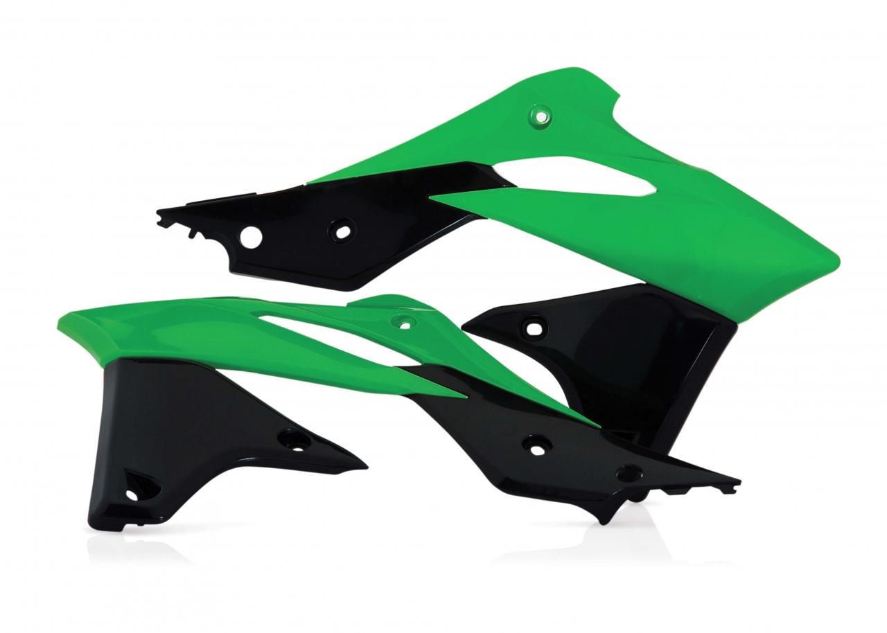 Acerbis Black/Green 0016882.377 - Radiator Scoops - Kawasaki Kxf250 2013-16