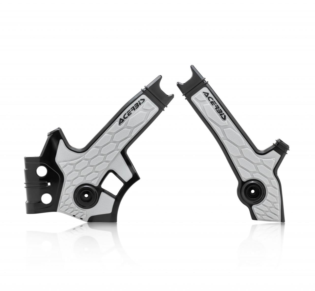 0024288.314 - Acerbis X-Grip Frame Guards - Suzuki DR650 1996-2021 - Black/ Silver
