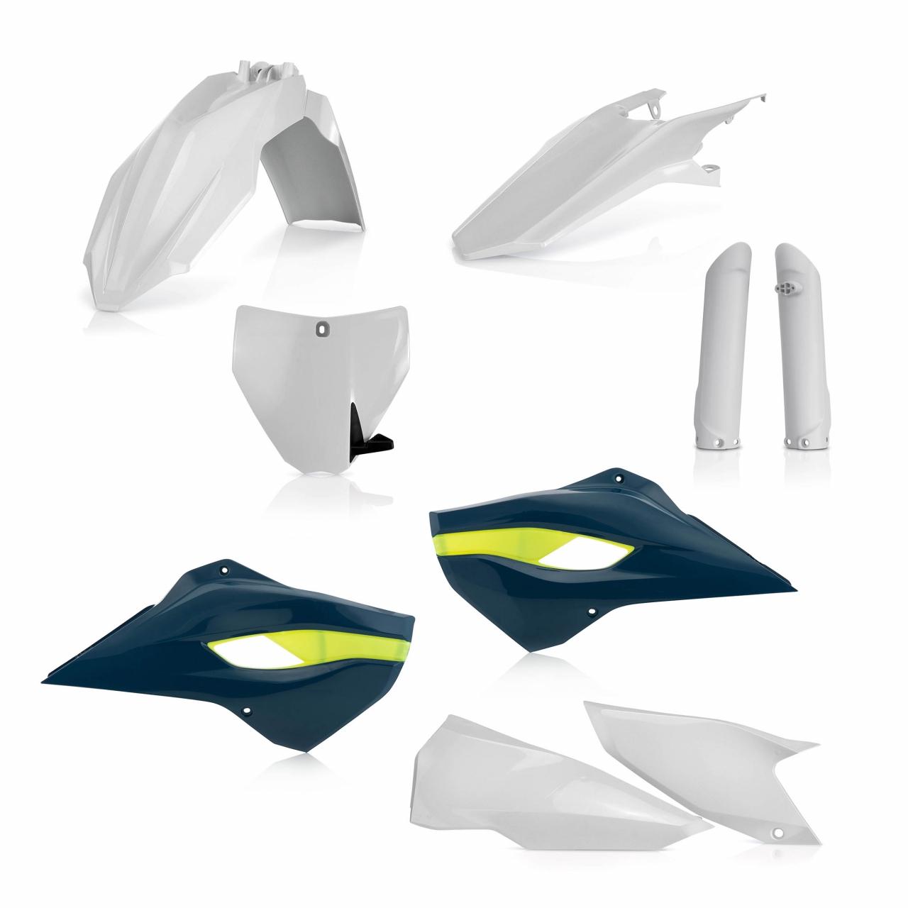 0017706.553.016 - Acerbis Full Plastics Kit - Husqvarna FC 250/350/450 2014 - OEM '16 (White/Navy/Yellow)