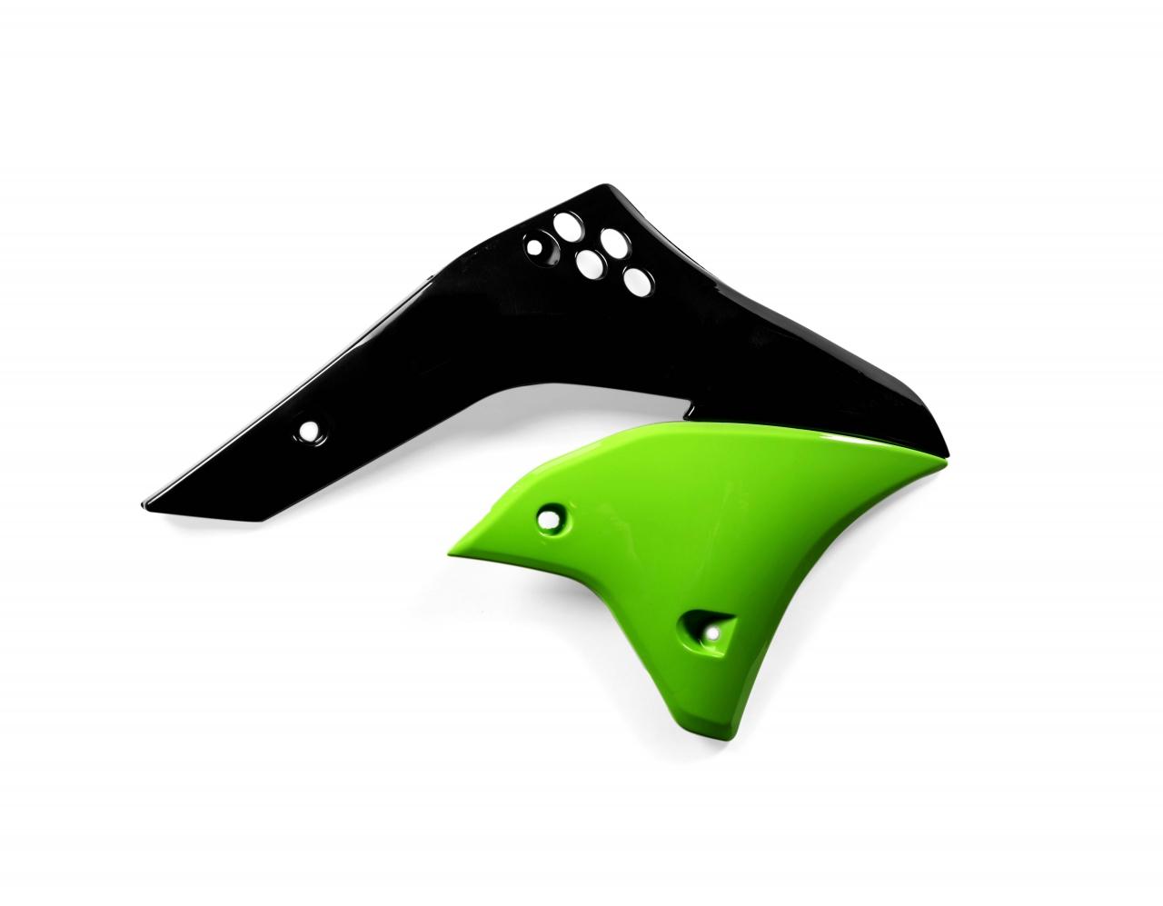 Acerbis Oem 0009104.553 - Radiator Scoops - Kawasaki Kxf250 2006-08 - Green/ Black