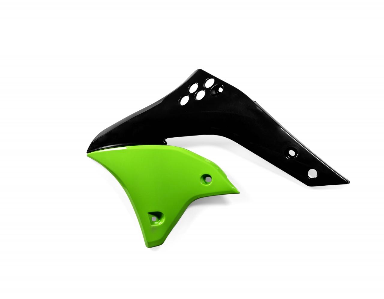 0009104.553 - Acerbis Radiator Scoops - Kawasaki KXF250 2006-08 - Green/ Black image 2