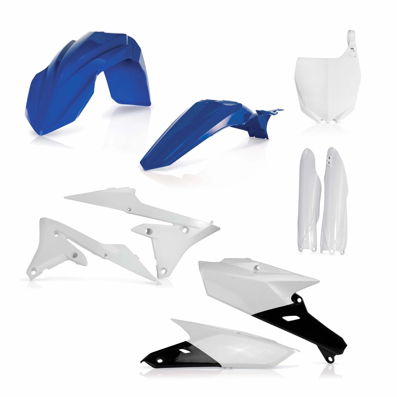 0017563.553.014 - Acerbis Full Plastics Kit - Yamaha YZF250 2015-18, YZF450 2014-17 - OEM '14 (White/Blue)