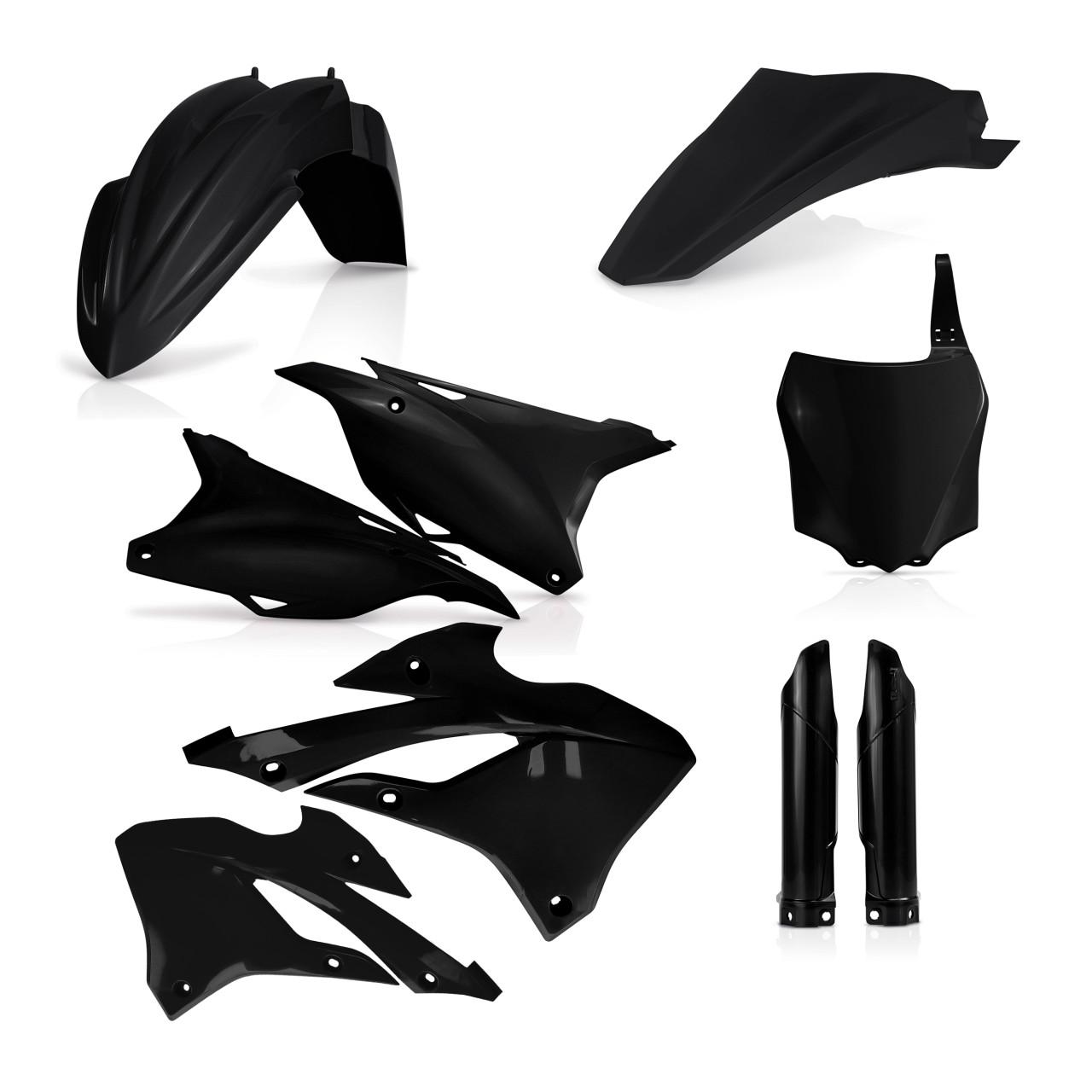 Acerbis Black 0024923.090 - Full Plastics Kit - Kawasaki Kx85 & Kx112 2022-2025
