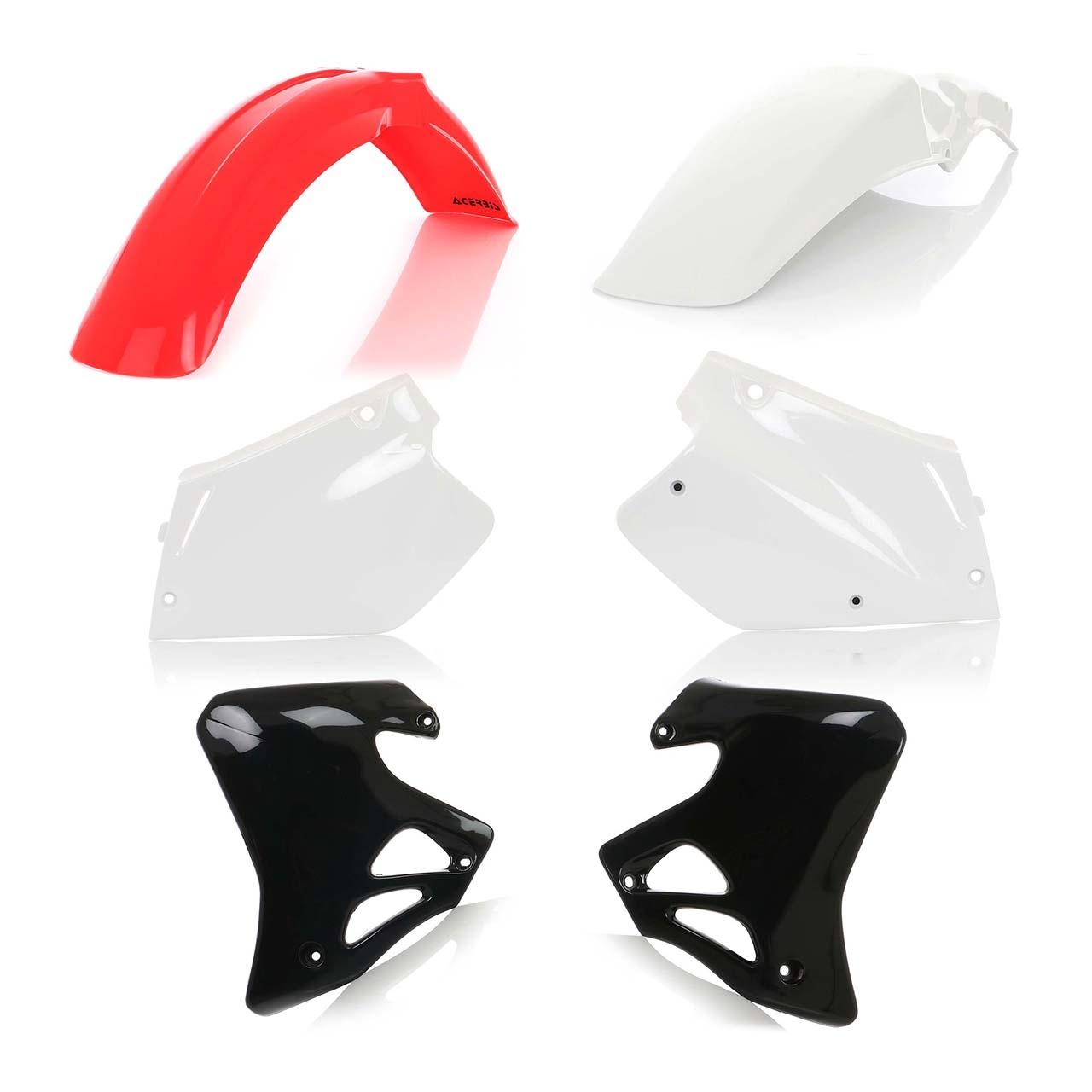 0007551.553.097 - Acerbis Standard Plastics Kit - Honda CR125 1995-97, CR250 1995-96 - OEM (Red/White/Black)