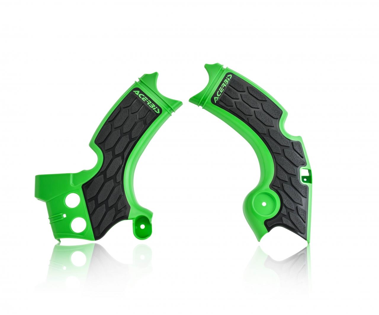 Acerbis Green/Black 0022574.377 - X-Grip Frame Guards - Kawasaki Kxf250 2017-20