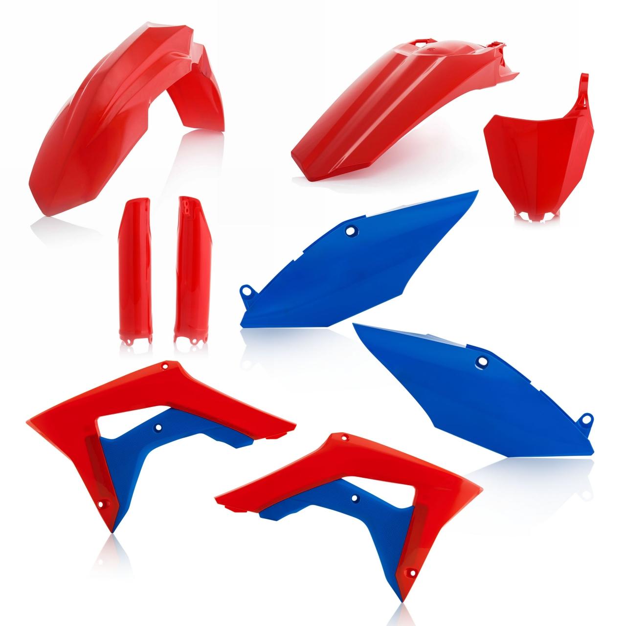 0022385.344 - Acerbis Full Plastics Kit - Honda CRF250R 2018, CRF450R 2017-18 - Patriot Red/ Blue
