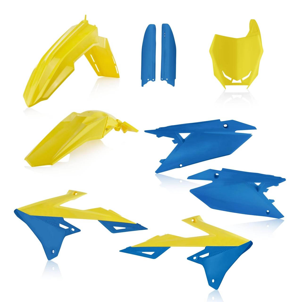 0023623.274 - Acerbis Full Plastics Kit - Suzuki RMZ450 2019 - Yellow/ Blue