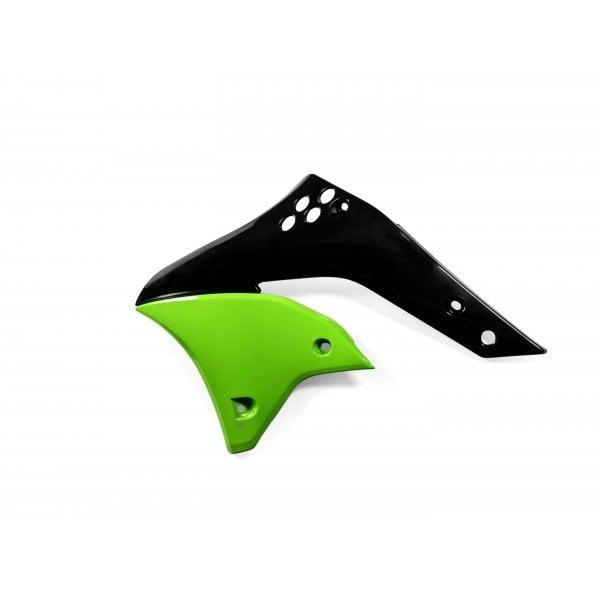 0009103.553 - Acerbis Radiator Scoops - Kawasaki KXF450 2006-08 - Black/ Green image 2