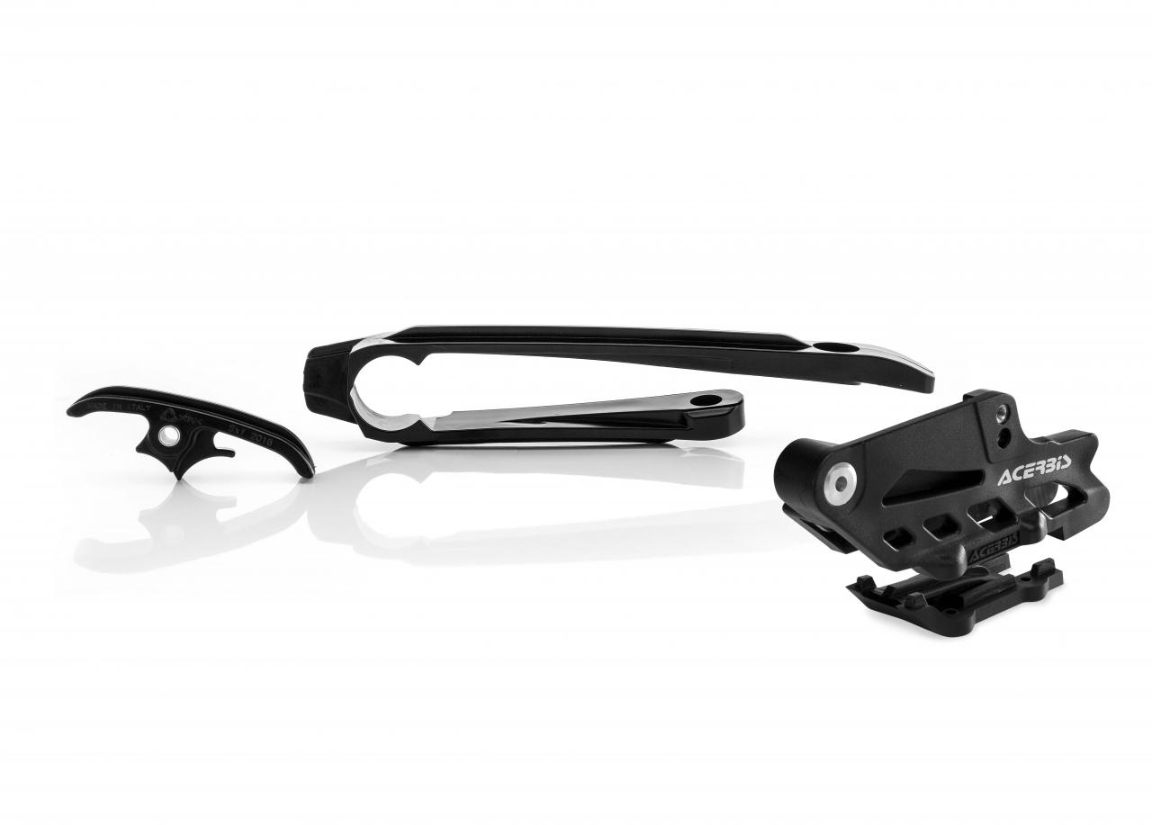 Acerbis Black Chain Guide & Slider Kit - Ktm Exc-F 250/350/450/500 2017-23, Xc-W Tpi 2019-23