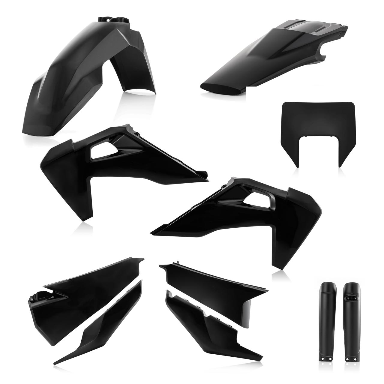 Acerbis Black 0024051.090 - Full Enduro Plastics Kit - Husqvarna Fe 250/350/450/501 & Te 150I/250I/300I 2020-23
