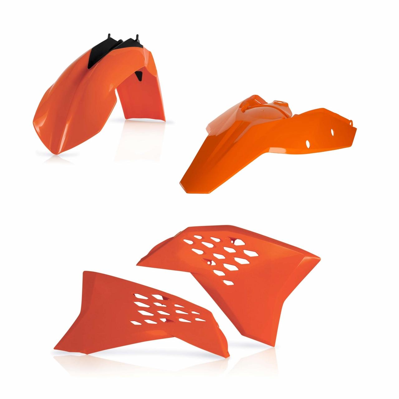 0011632.010 - Acerbis Standard Plastics Kit - KTM EXC 125/200/250/300 & EXC-F250/400/450/500 2008-11 - Orange