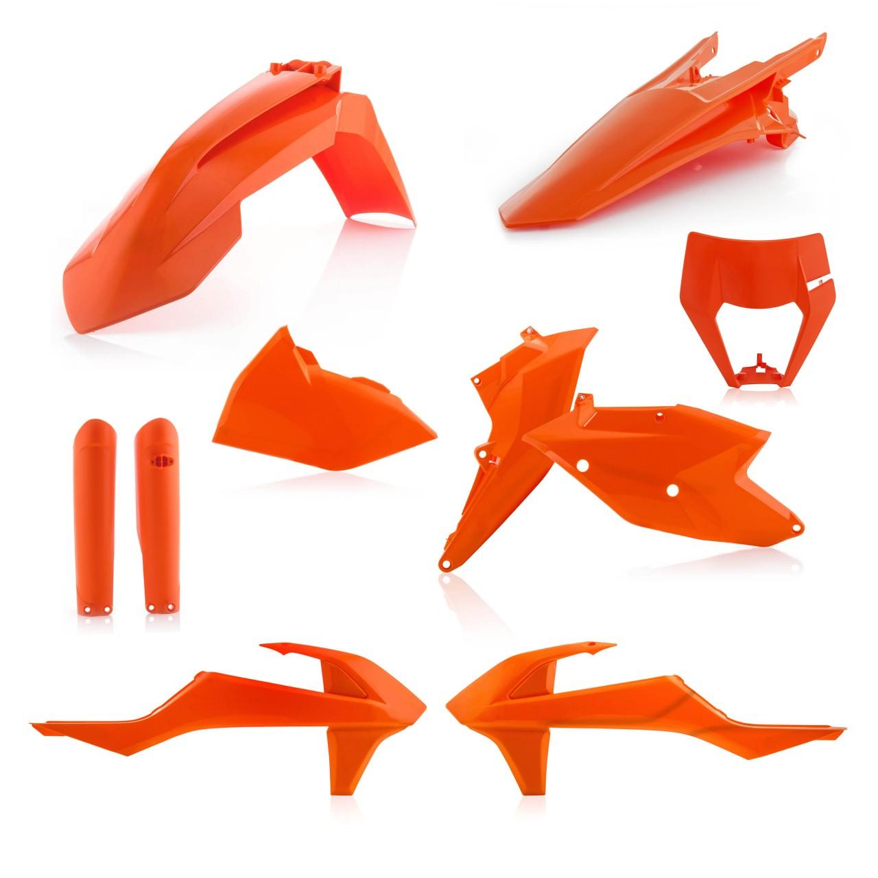 Acerbis Orange 0022371.011.016 - Full Enduro Plastics Kit - Ktm Exc-F 250/350/450/500 2017-19, Xc-W Tpi 2019