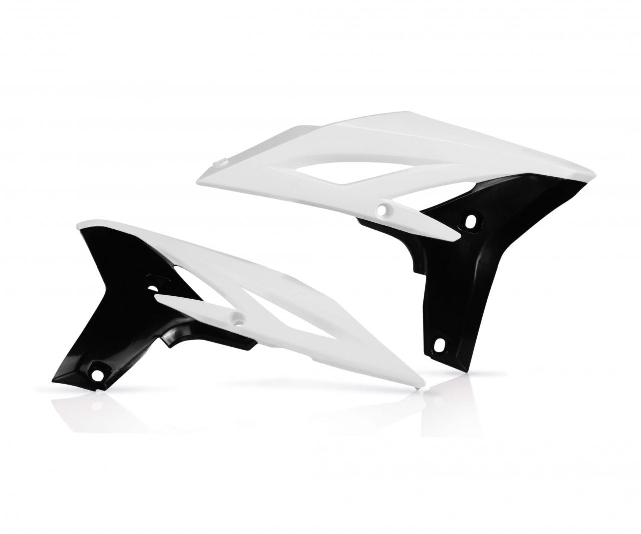 Acerbis White/Black 0013760.237 - Radiator Scoops - Yamaha Yzf250 2010-13, Wrf250 2012-14