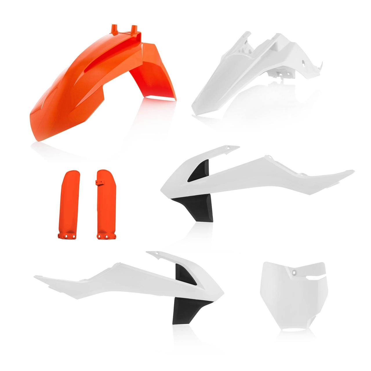 Acerbis Orange/White/Black 0021817.553.017 - Full Plastics Kit - Ktm Sx65 2016-18 - Oem '17 ()