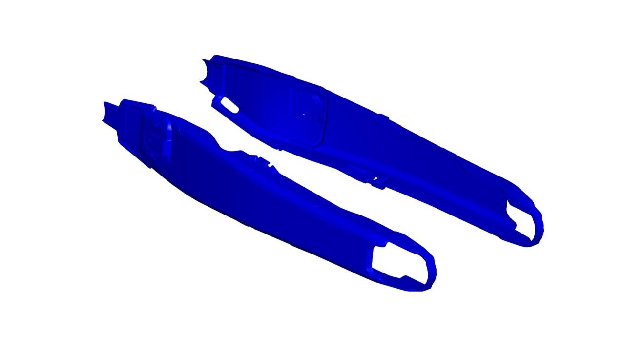 0024996.040 - Acerbis Teket Magnetic Swingarm Protectors - Yamaha YZ 125/250 2005-2025 - Black