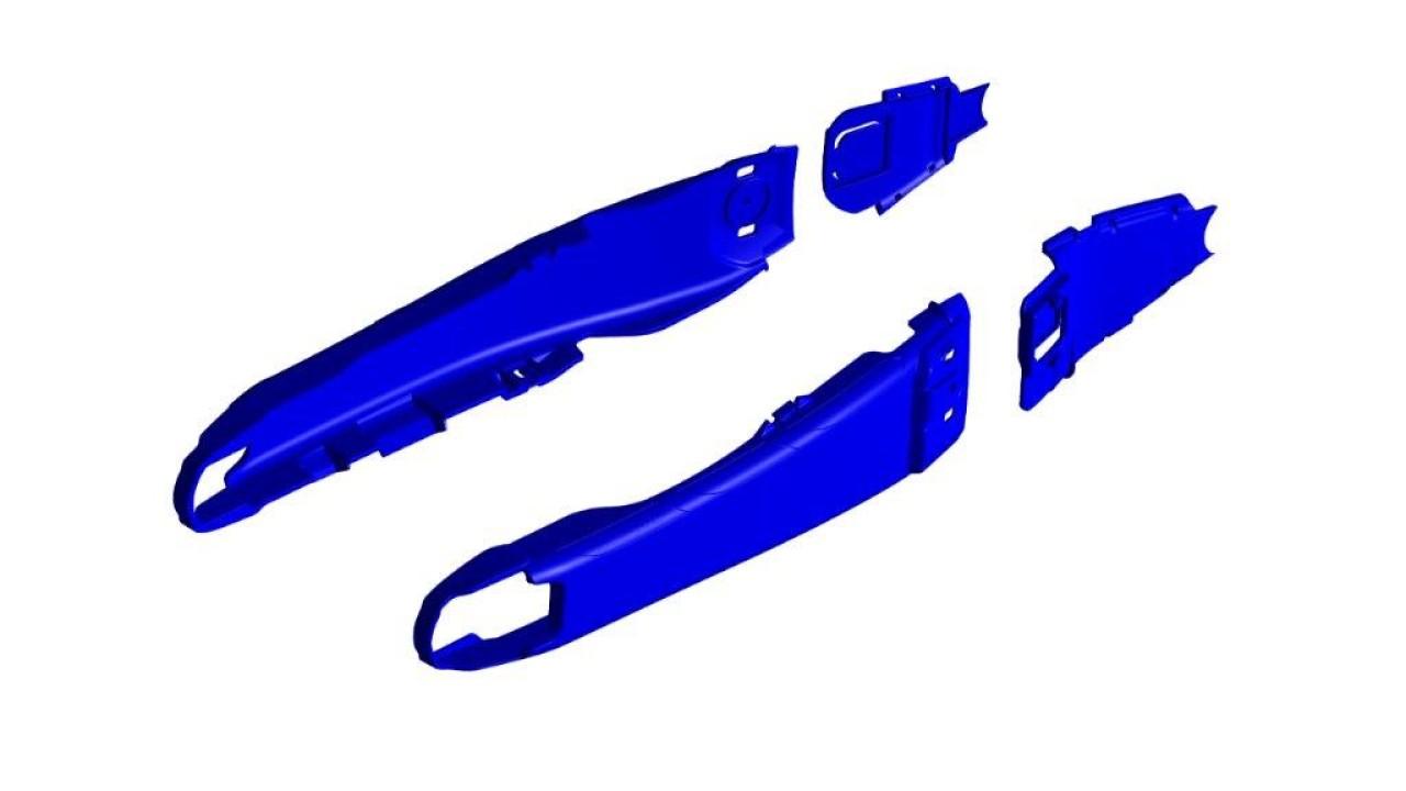 0024996.040 - Acerbis Teket Magnetic Swingarm Protectors - Yamaha YZ 125/250 2005-2025 - Black image 2