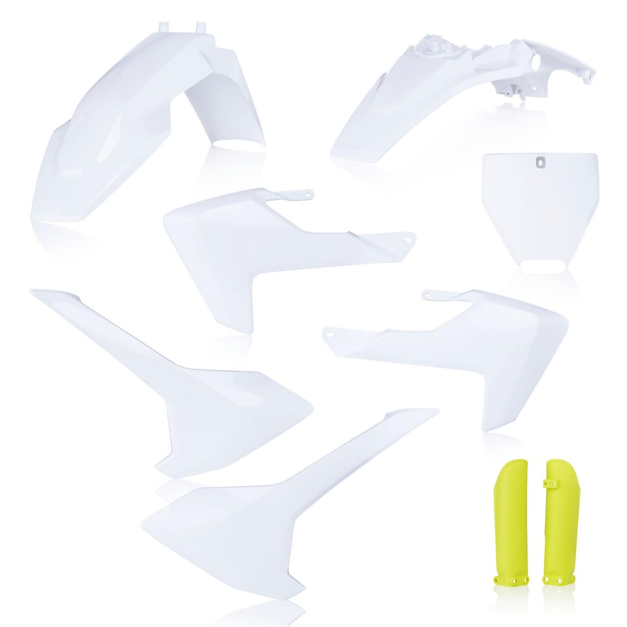 0023538.553.020 - Acerbis Full Plastics Kit - Husqvarna TC65 2017-23 - OEM '20 (White/Yellow)