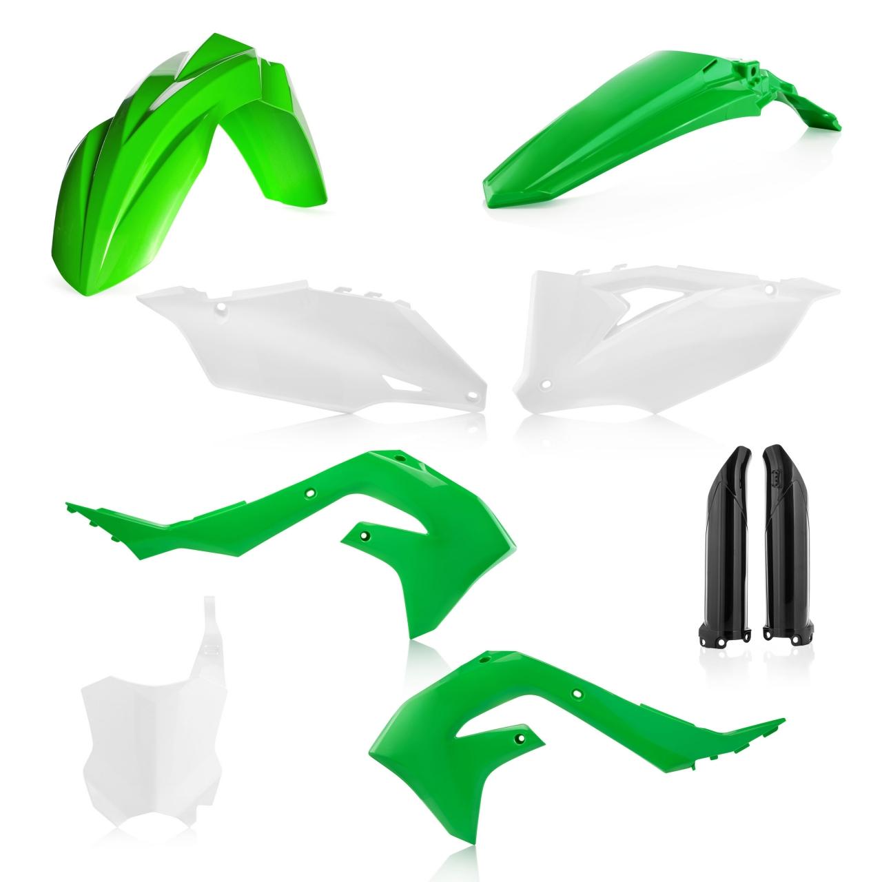 Acerbis Oem 0023649.553 - Full Plastics Kit - Kawasaki Kxf250 2021-2024, Kxf450 2019-23 - '19 (Green/White)