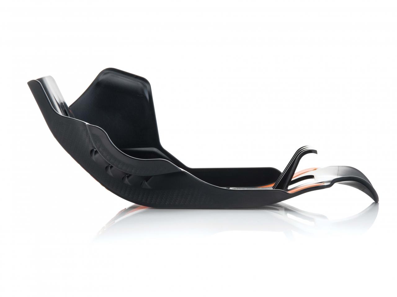 0021755.090 - Acerbis Skid Plate - KTM SXF450 2016-18, Husqvarna FC450 2016-18, FE 450/501 2017-19 - Black/ Orange image 2