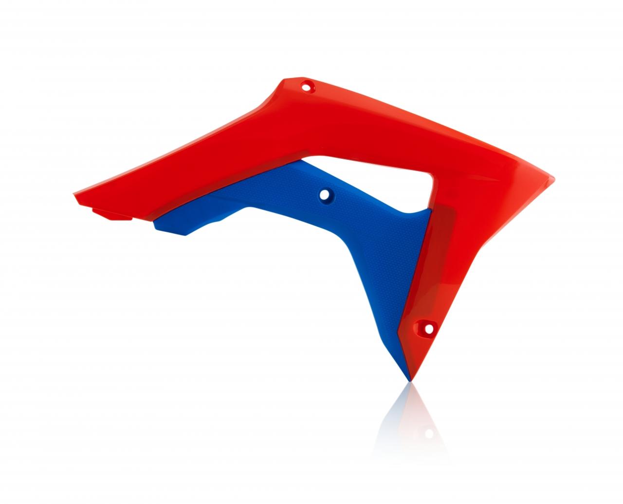 0022381.344 - Acerbis Radiator Scoops - Honda CRF250R 2018-21, CRF450R 2017-20 - Red/ Blue image 2