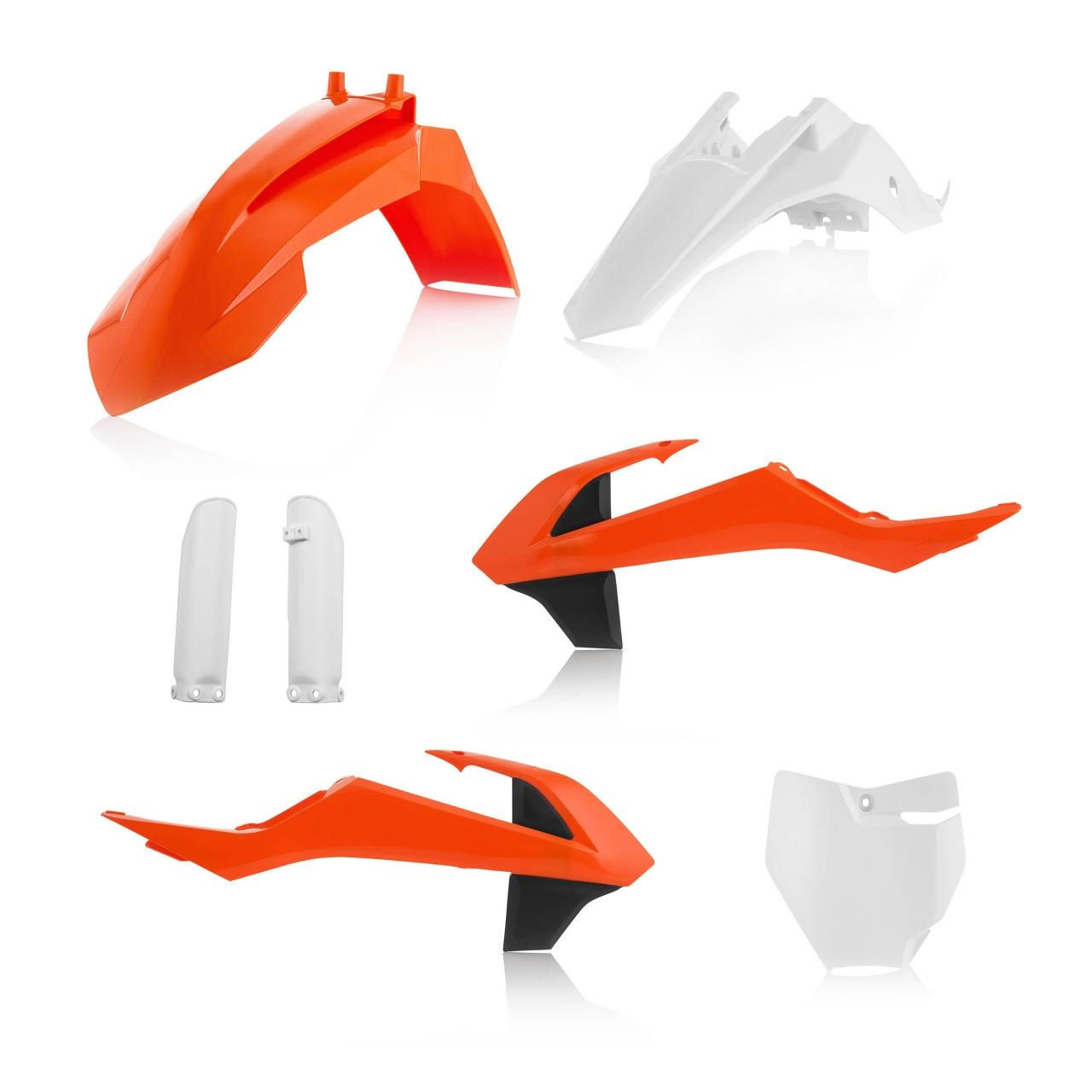Acerbis Orange/White/Black 0021817.553.016 - Full Plastics Kit - Ktm Sx65 2016-18 - Oem '16 ()