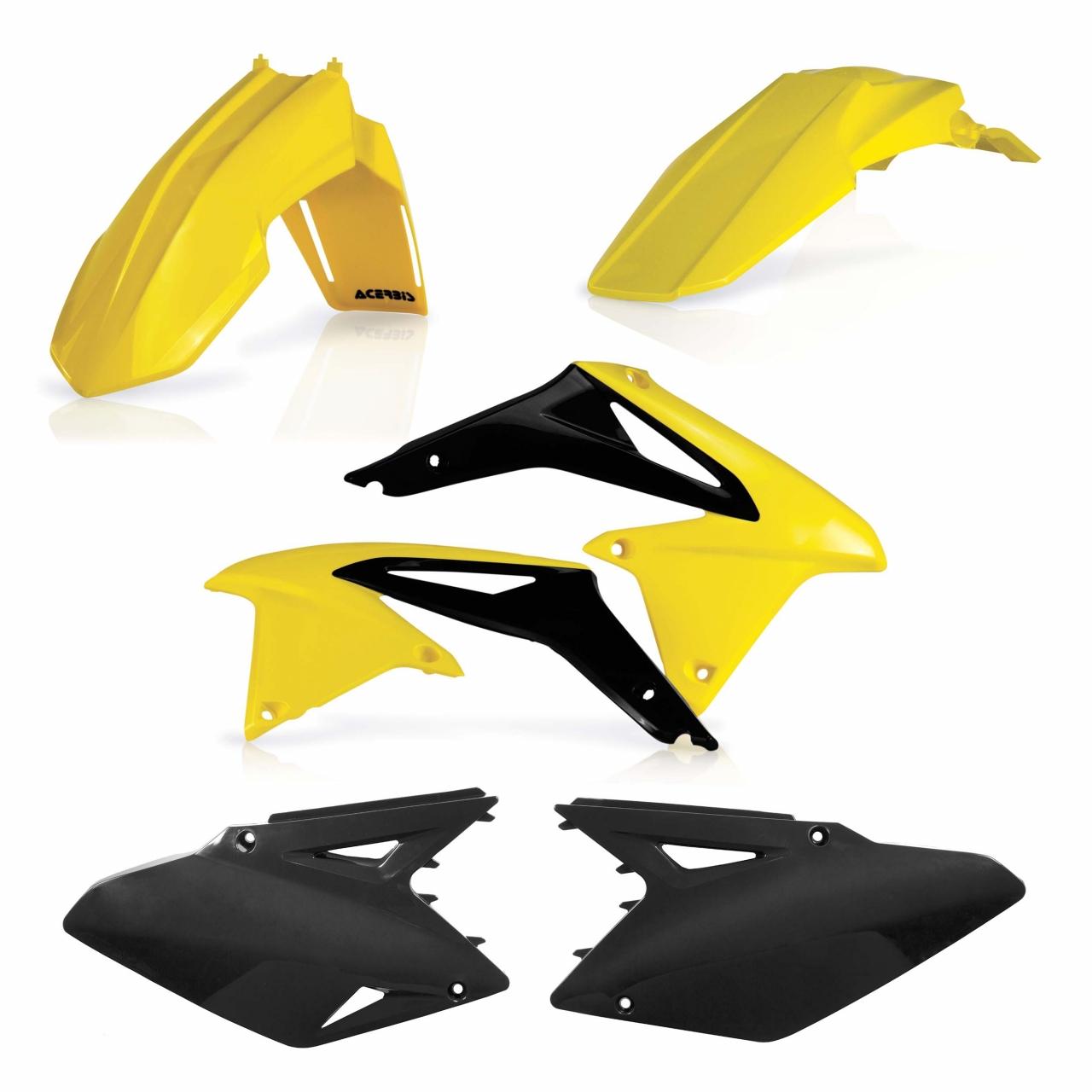 0011647.553.017 - Acerbis Standard Plastics Kit - Suzuki RMZ450 2008-17 - OEM '17 (Yellow/Black)