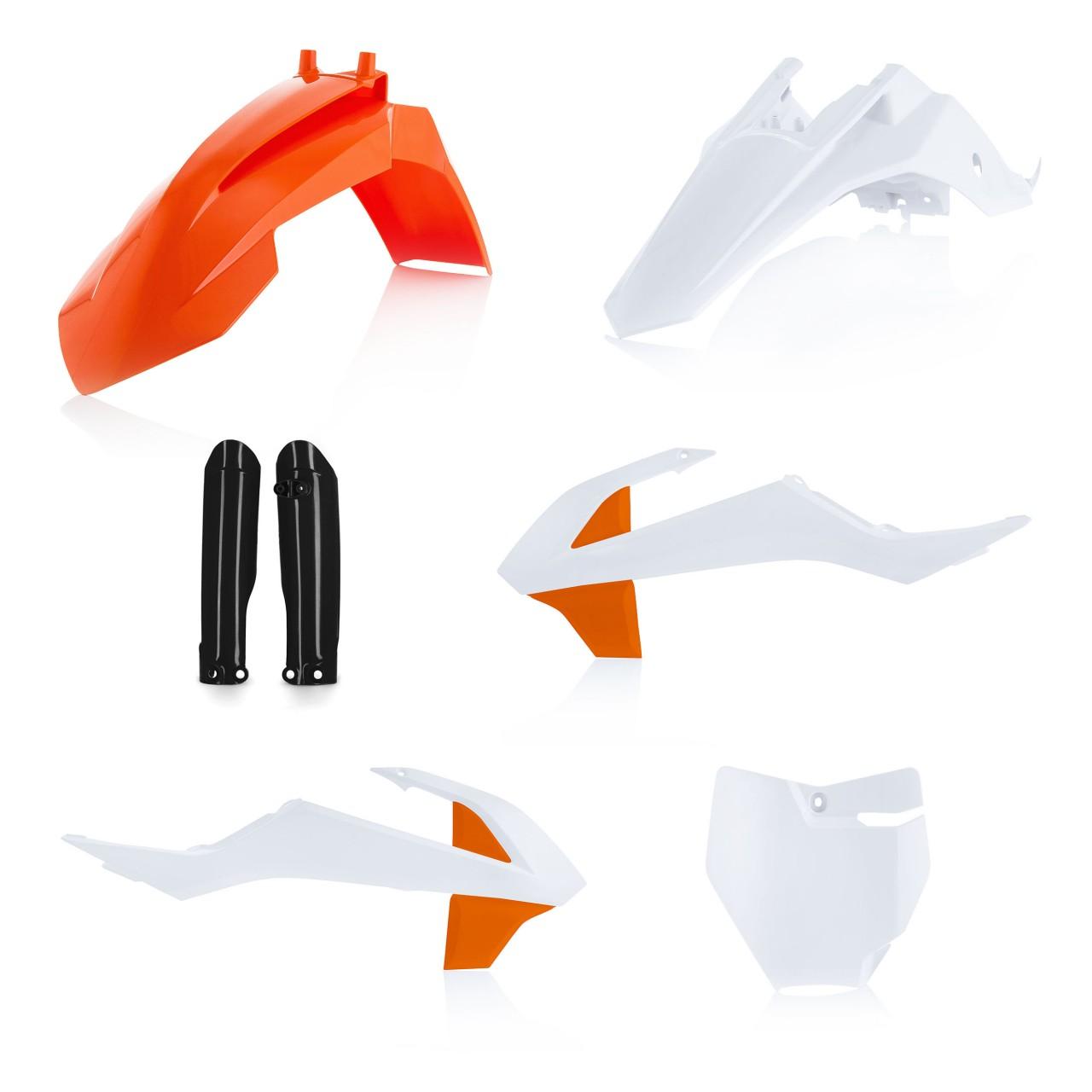 Acerbis White/Orange/Black 0023593.553.021 - Full Plastics Kit - Ktm Sx65 2019-2023 - Oem '21 ()