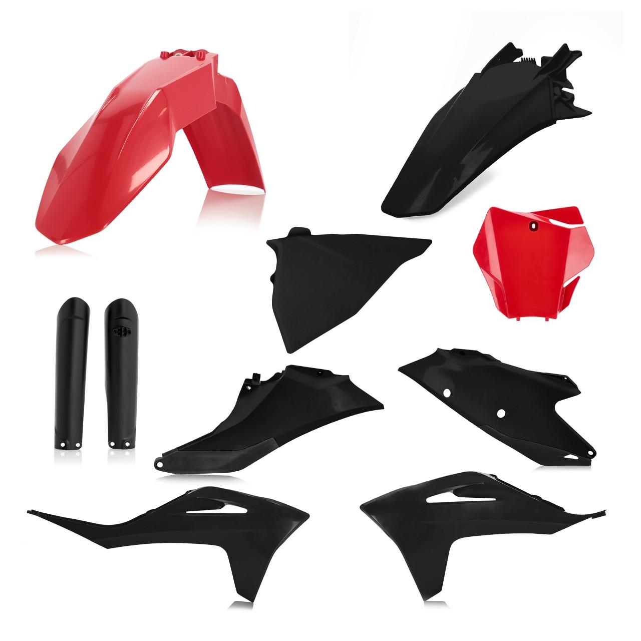 0024631.349 - Acerbis Full Plastics Kit - Gas Gas EX 250/350/450F & EX300 & MX125 2021-23 - Black/Red