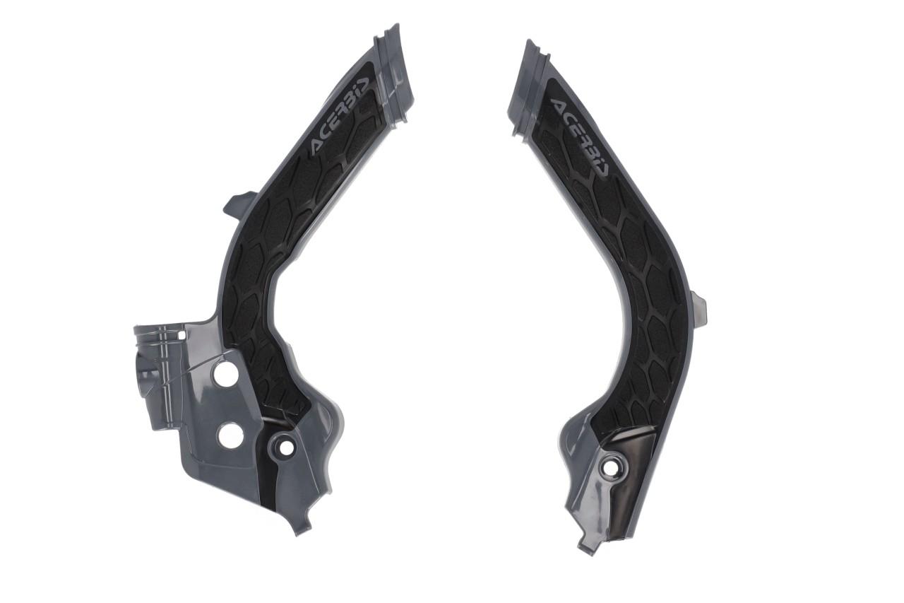Acerbis Grey/Black 0023600.293 - X-Grip Frame Guards - Husqvarna Tc 125/250 & Fc 250/350/450
