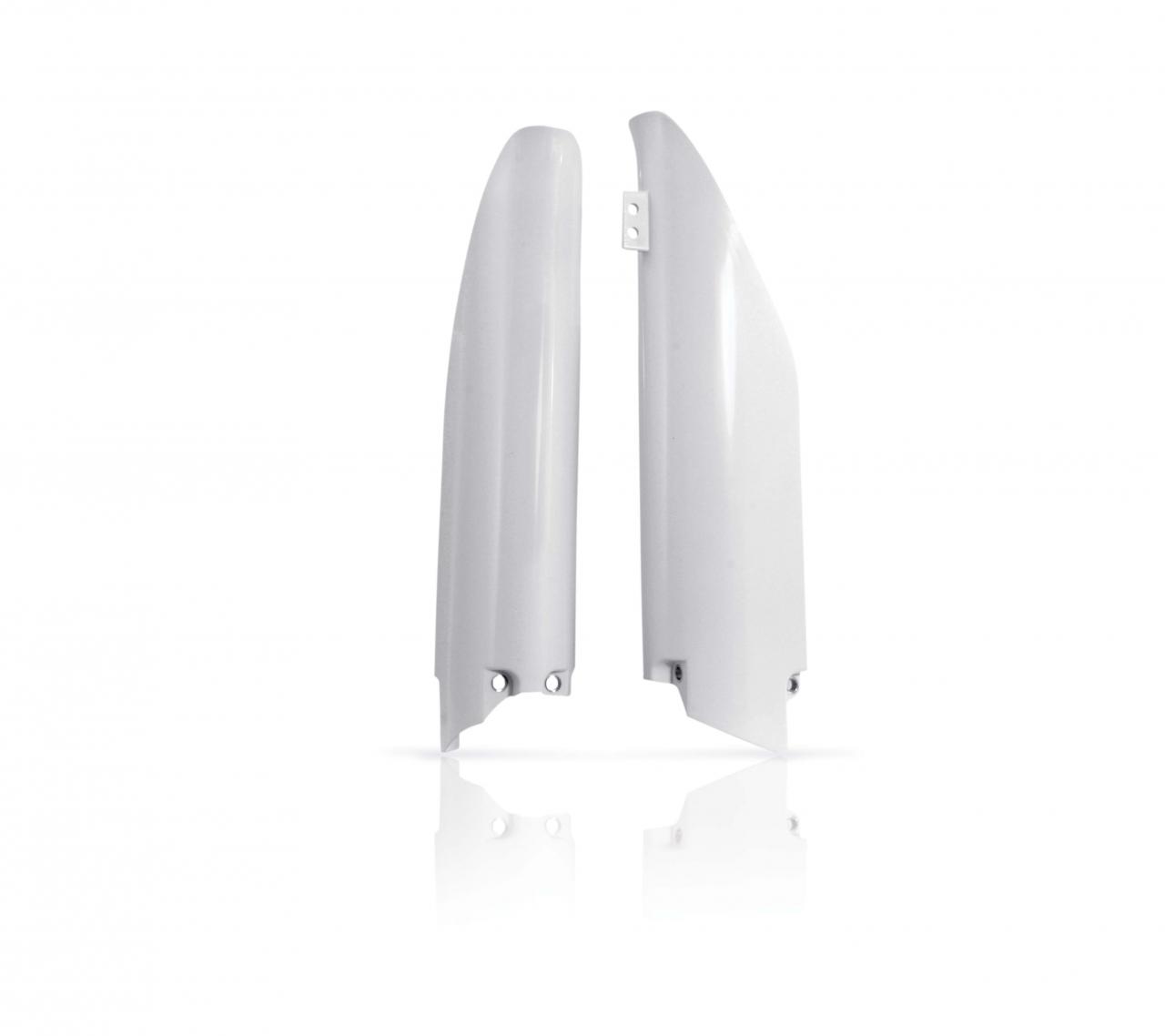 Acerbis White 0011631.030 - Fork Guards - Suzuki Rm 125/250 2007-08, Rmz250 2007-18, Rmz450 2007-17
