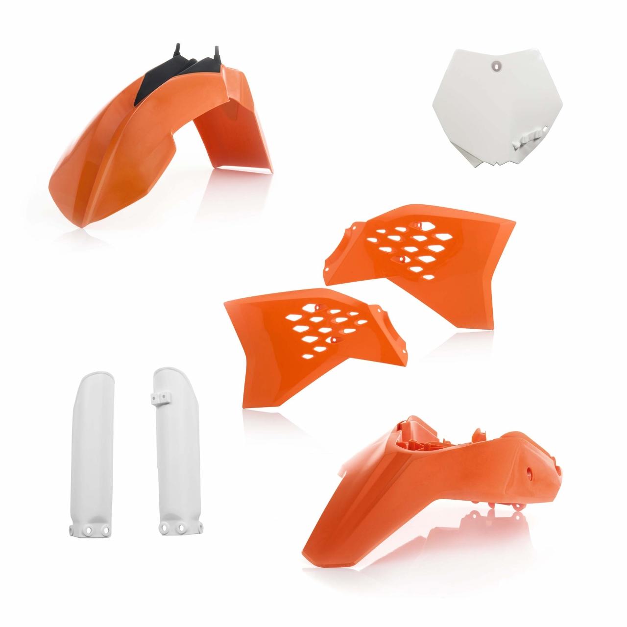 Acerbis Orange/White 0016554.553.013 - Full Plastics Kit - Ktm Sx65 2012-15 - Oem '13 ()