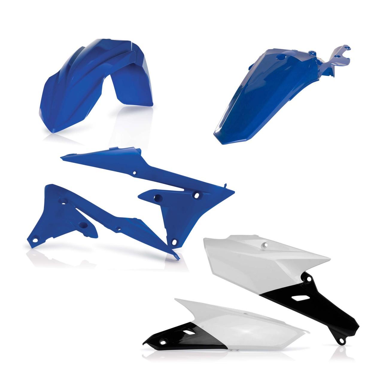Acerbis Blue/White/Black 0021749.553.018 - Standard Plastics Kit - Yamaha Wrf250 2015-19, Wrf450 2016-18 - Oem 18 ()