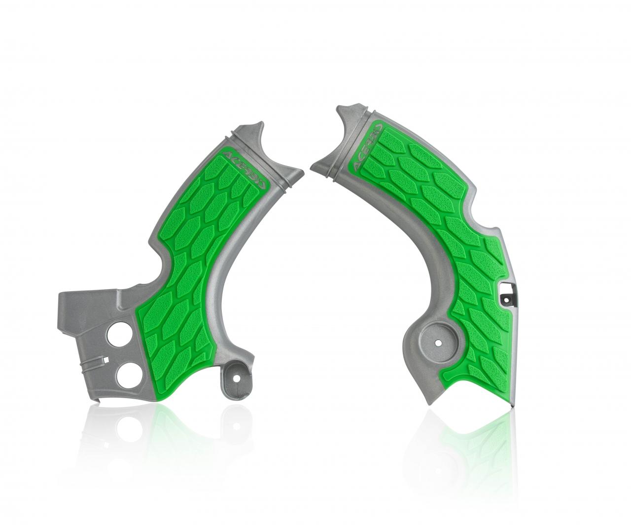 Acerbis Grey/Green 0022574.297 - X-Grip Frame Guards - Kawasaki Kxf250 2017-20