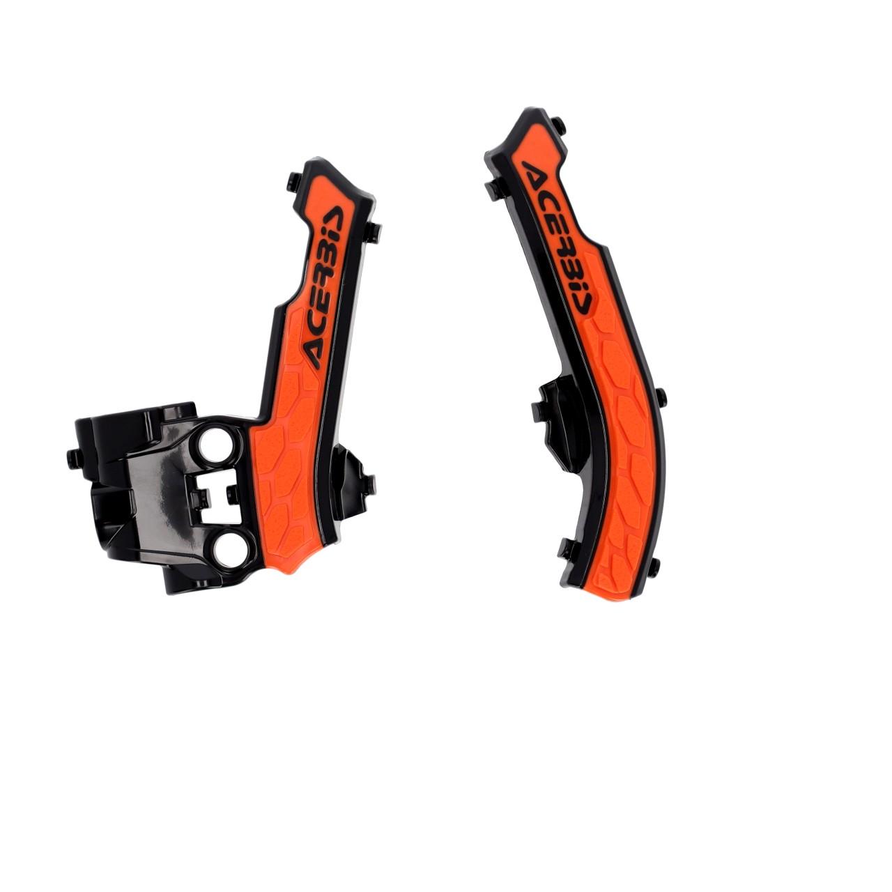 Acerbis Black/Orange 0025333.313 - X-Grip Frame Guards - Ktm Sx50 2016-24
