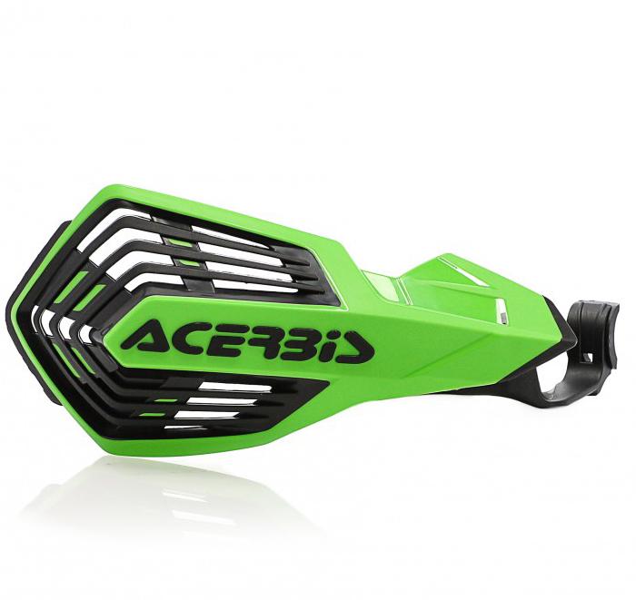 Acerbis Green/Black 0024660.377 - K-Future Hand Guards - Kawasaki Kxf250 2021-2025, Kxf450 2019-2023