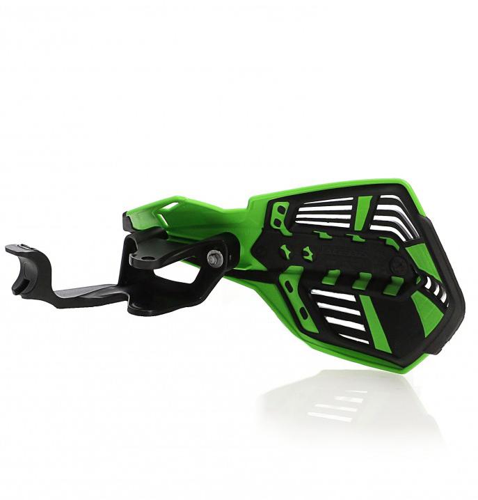 0024660.377 - Acerbis K-Future Hand Guards - Kawasaki KXF250 2021-2025, KXF450 2019-2023 - Green/ Black image 2