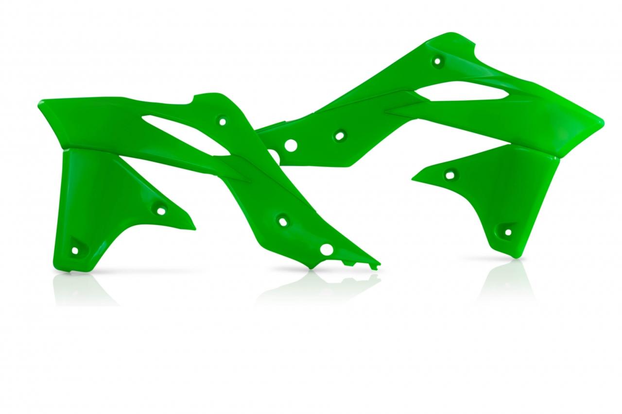Acerbis Green 2 0016882.131 - Radiator Scoops - Kawasaki Kxf250 2013-16 - Fluro Green